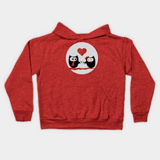 Owls Couple Valentine Kids Hoodie